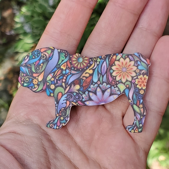 NWOT Pug Rainbow Pin - Picture 4 of 8